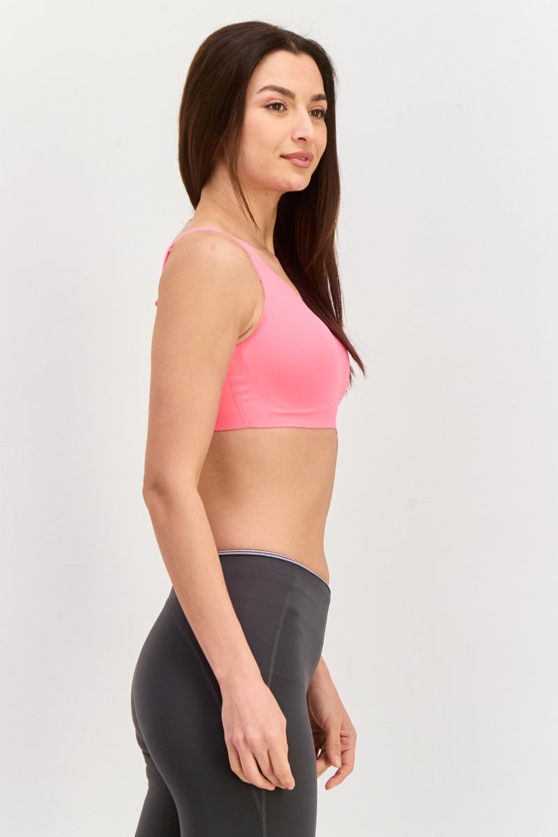 Brooks Women Sportswear Fit Lightly Padded Running Sports Bra, Pink - Image 2